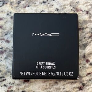 MAC Great Brows Kit Shade “Fling” Eyebrow Powder & Wax Palette 3.5g 0.12oz Black
